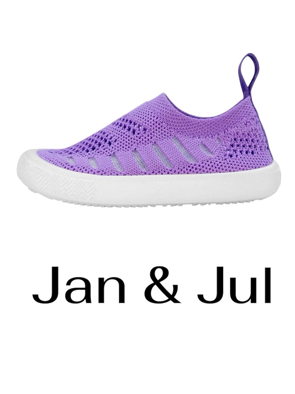 JAN & JUL “Xplorer” knit shoes | Purple | Kids 13 | Slip On